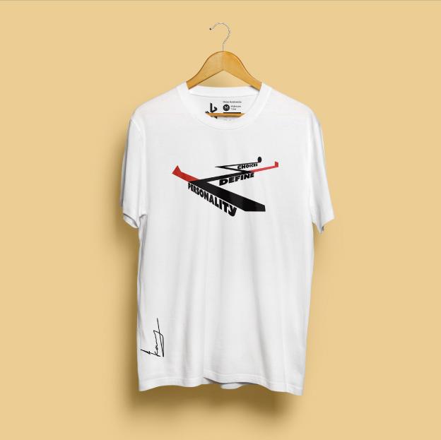 Men Half Sleeve Routes Design Tshirt-White
