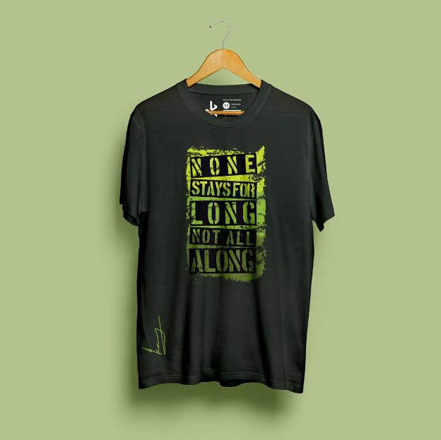 Men Half Sleeve Graphic Design Tshirt-Black