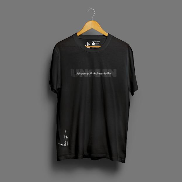 Men Half Sleeve Unseen Design Tshirt-Black